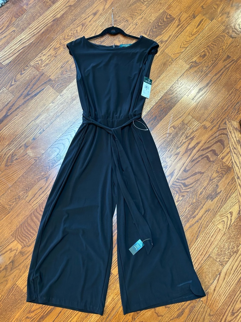 Lauren Ralph Lauren Black Cropped Jumpsuit with stretch